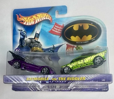 Hot Wheels Batman BATMOBILE Vs THE RIDDLER Diecast Car Set Sin usar, en caja 2004 Mattel Foto 1 de 4