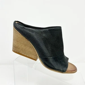 Sandalias de cuña Miz Mooz para mujer de cuero negro talla 39 (talla 8,5-9 de EE. UU.) - Imagen 1 de 14