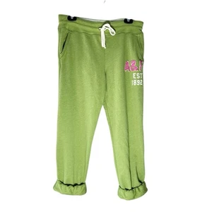 Abercrombie & Fitch Green Jogger Jogginghose Gr. M Y2K Logo Core Loungewear Cozy - Bild 1 von 11