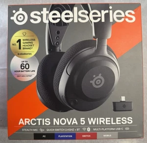 Arctis Nova 5 Cuffie da gioco multisistema wireless - Nero - Foto 1 di 5