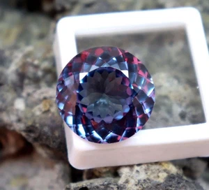 7.30 Ct Natural Round Cut Alexandrite Color Change Certified Loose Gemstone - Picture 1 of 9