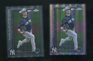 2025 TOPPS CHROME MAX RIFRATTORE FRITTO E SCHEDA BASE 1° CROMO YANKEES - Foto 1 di 1
