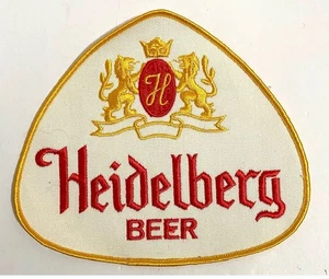 2 PARCHES DE CERVEZA HEIDELBERG NUEVOS, PEQUEÑOS 3,75", TRIÁNGULO GRANDE 6,75" - Imagen 1 de 2
