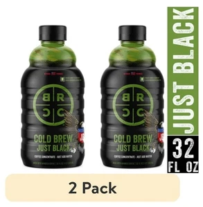 (2 Pack) Black Rifle Coffee Company Just Black Cold Brew Iced Coffee – 32oz - Picture 1 of 6
