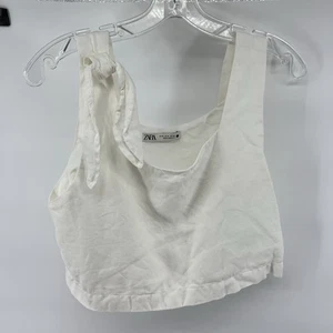 Damen Zara Leinen Top Und Rock Oberteil M Unterteil XS - Bild 1 von 5