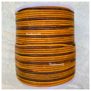 0.5mm 1mm 1.5mm Premium Sunset Brown Leather Round Cord Dark Brown Sippa 87 - Picture 1 of 1