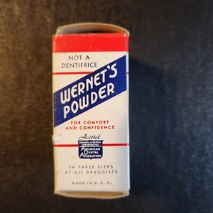 Vintage Wernet’s Denture Powder Sample Tin in Original Box - Picture 1 of 3
