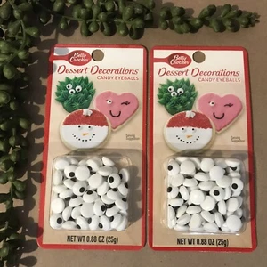 Pack of 2 Betty Crocker Edible Candy Eyeballs Dessert Decorations ~ 25g ~NEW -S1 - Picture 1 of 2
