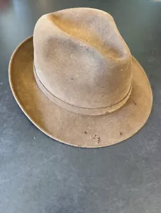 Dobbs fifth avenue hat Vintage Hat Chocolate Color 7 1/4 - Picture 1 of 5