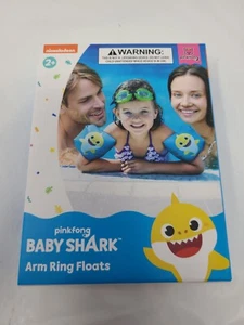 Pinkfong Baby Shark Inflatable Blue Arm Ring Floats for Swimming Ages 2+ - Picture 1 of 2