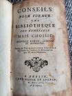 1756 Martinière conseils pour former une bibliothèque Berlin chez Haude et Spene