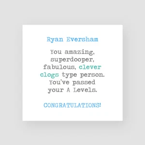 Personalised Handmade Passed A Levels Card - For Him, Congratulations, Well Done - Picture 1 of 6
