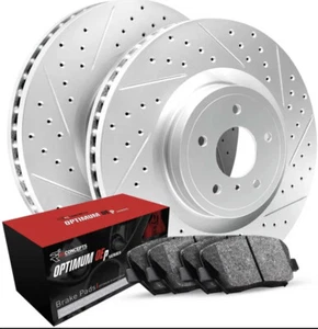 Toyota R1 Concepts Rear Brakes Rotors Kit Brake Pads Optimum OEp WBUN1-76040 - Picture 1 of 10