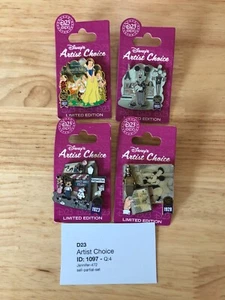Set of 4 Disney D23 Expo Artist Choice - 2009 Pins - Picture 1 of 1