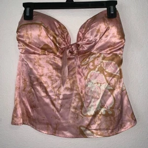 Blusa floral Lotta Stensson de seda sin tirantes torso corbatas de cuello pequeño novio - Imagen 1 de 6