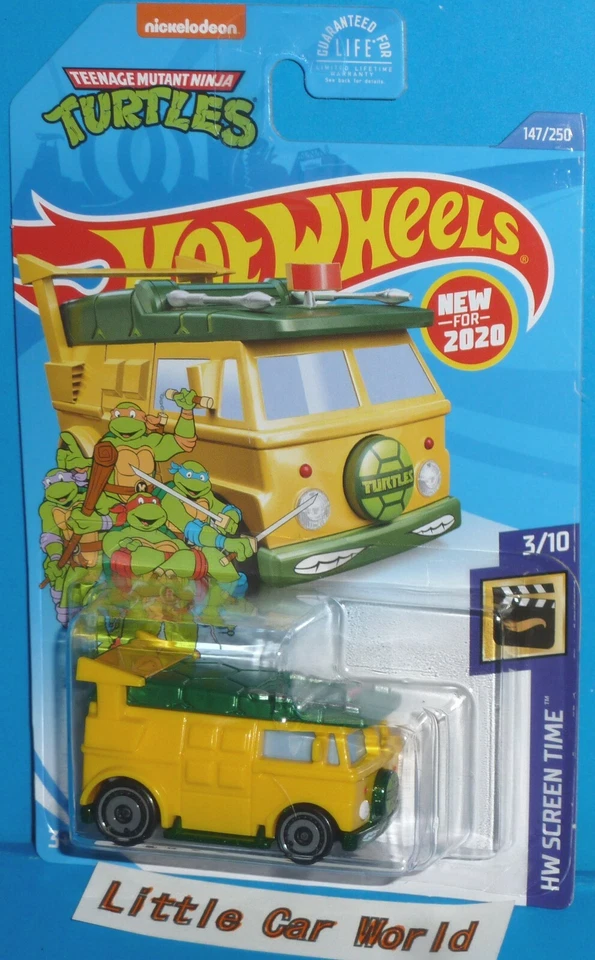 Hot Wheels TMNT Party Wagon Yellow Van HW Screen Time Ghb47 Ninja Turtles 2020