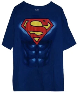 Camiseta azul con logotipo de Superman DC Comics con capa roja adjunta talla 14 XL NUEVA - Imagen 1 de 3