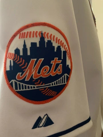 New York Mets #45 Pedro Martinez White Home Jersey with She’s Stadt Patch SZ 52 Cover