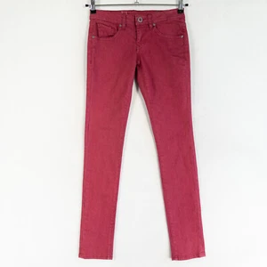 Volcom Jeans Juniors Size 1 Red Sound Check Super Skinny Fit Low Rise Stretch - Picture 1 of 9