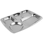  Divided Plates for Adults Stainless Steel Flatware Dinner Square