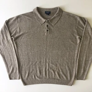 Dockers Beige Large Collared Men's Pullover Long Sleeve Sweater 0002 - Picture 1 of 9