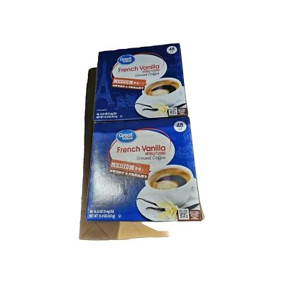 Great Value  100% Arabica French Vanilla Medium Roast Ground Coffee Pods, 96 Ct. - Image 1 of 4