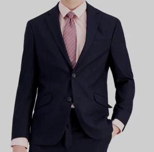 $270 Kenneth Cole Men's Blue Slim Fit 2-Button Suit Coat Jacket Size 42S - Picture 1 of 3