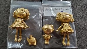 Mini Lalaloopsy 3" Limited Ed Gold Crumbs Sugar Peanut Big Top Squirt Lil Top - Picture 1 of 4