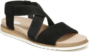 Dr. Scholl's Women's Islander Strappy Flat Sandal, Size 10, Black Microfiber - Picture 1 of 10