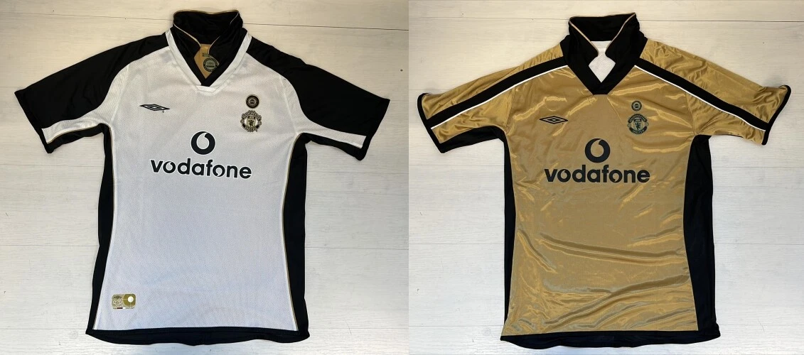 ウェア Manchester United Reversible Uniform Manchester United 2001-02 Reversible Long Sleeve Retro Jersey