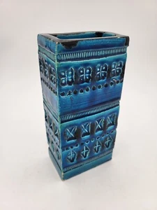 Bitossi # Aldo Londi Rimini blu # 727/18 # Keramik Vase blau 18 cm# 60er Vintage - Picture 1 of 7