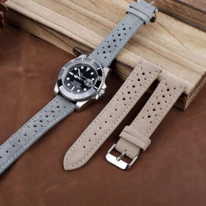 Correa de reloj Rally Racing 18 mm 19 mm 20 mm 22 mm 24 mm correa de cuero gamuza correa de reloj - Imagen 1 de 27