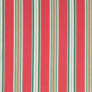 60 yard fabric roll, 100% cotton, 55" width, stripes, coral, green, white - Picture 1 of 5