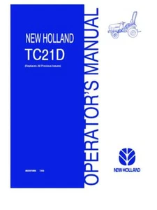 New Holland TC21D Tractor Operators Manual PDF/USB - 86597086 - Picture 1 of 1