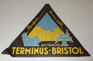 Terminus Hotel Bristol Avignon Frankreich Gepäck Etikett Aufkleber Vintage 1963 UNBENUTZT - Bild 1 von 3