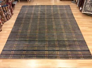 Moderna alfombra de lana tejida a mano gris y multicolor XXL grande 240x308 cm 60% de descuento - Imagen 1 de 6