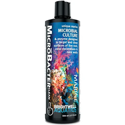 Complejo enzimático de limpieza de acuario de arrecife Brightwell Aquatics MicroBacterCLEAN 500 ml Foto 1 de 2
