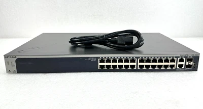 NETGEAR S3300-28X ProSAFE GS728TX Smart Switch w 4 10G uplinks FREE SHIPPING 🚚 - Image 1 of 4