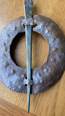 Medieval OOAK 5”Penanular Copper Costume Cloak BROOCH  Handcrafted Re-enactment  - Image 1 of 4