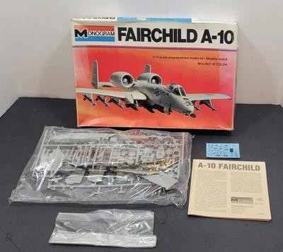 Monogram 1/72 Fairchild A-10 Thunderbolt II #5419 Sealed Parts 1980 NOS - Image 1 of 4