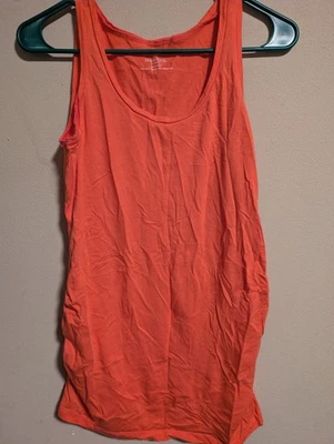 Motherhood Maternity Women's Side Ruched Bump Scoop Neck Tank Top XS Orange - Image 1 of 2