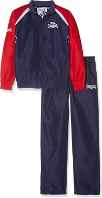 LONSDALE Mens Blue Red & White Team Tracksuit Jacket & Pants Set Medium BNWT - Image 1 of 2
