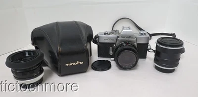 LENTE VINTAGE MINOLTA SRT101 CÁMARA 1:2,8 28 mm #2649326 y lente Minolta 1:1,7 55 mm Foto 1 de 4