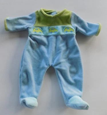Difícil de Encontrar Bitty Twins Azul Color Bloque Terciopelo Dormitorio Niño American Girl Muñeca Pijama Foto 1 de 4