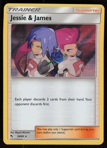 Jessie & James Reverse Holo Holo Rare Hidden Fates 58/68 NM - Picture 1 of 2