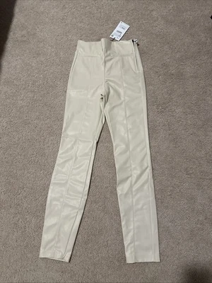 Zara High Rise Faux Leather Leggings Size XS. NWT! - Image 1 of 4