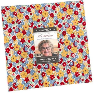 30's Playtime 2025 Moda Layer Cake 42 100% Cotton 10-inch Precut Quilt Squares - Picture 1 of 6