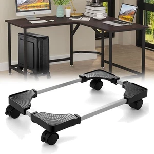 Mobile Aluminium CPU PC Tower Stand Computer Trolley Computer Stand with Wheels - Picture 1 of 12