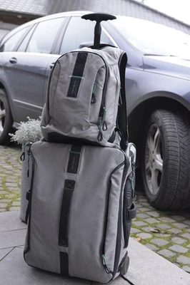 🌚🌝 1x Samsonite Paradiver Jeans Reisekoffer Tasche grau mit 2 Rollen NEUw 🌚🌝 - Bild 1 von 4