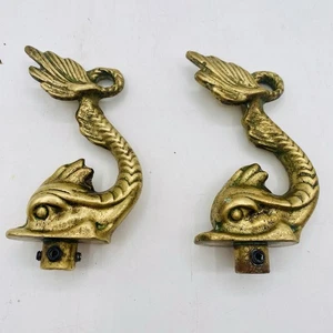 Set manico rubinetto bagno Koi Fish ottone vintage raro - Foto 1 di 4